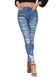 NiceQ Skinny Ripped Jeans Distressed High Waist Stretch Denim Pants for Women