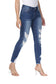 NiceQ Mid Waist Ripped Jeans for Women, Stretch Skinny Denim Jeans