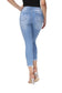 NiceQ Mid Waist Ripped Jeans for Women, Stretch Skinny Denim Jeans