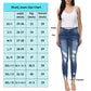 NiceQ Mid Waist Ripped Jeans for Women, Stretch Skinny Denim Jeans