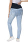 NiceQ Women’s Maternity Jeans Skinny Stretch Comfy Ripped Hem Denim Jeans