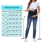 NiceQ Women’s Maternity Jeans Skinny Stretch Comfy Ripped Hem Denim Jeans